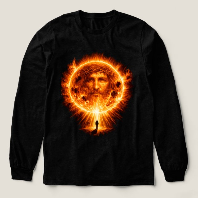 Das Licht. Der Sohn. Tri-Blend Shirt (Design Vorderseite)