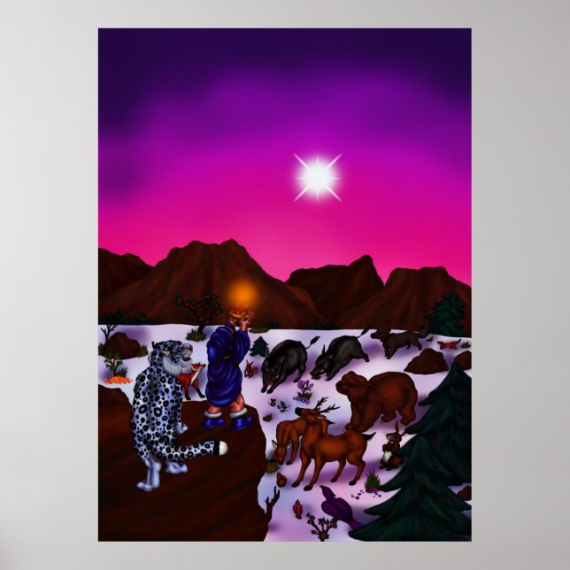 Das Licht der Weihnachtsmalerei Poster (Vorne)