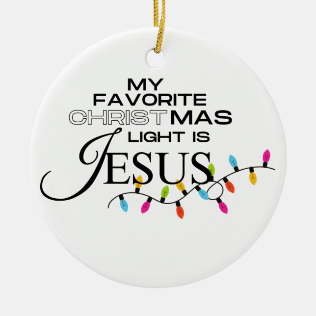 Das Licht der Welt Keramik Ornament (Vorne)