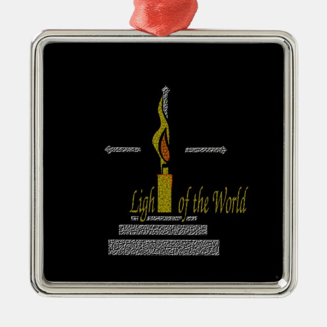 Das Licht der Welt Ornament Aus Metall (Vorne)