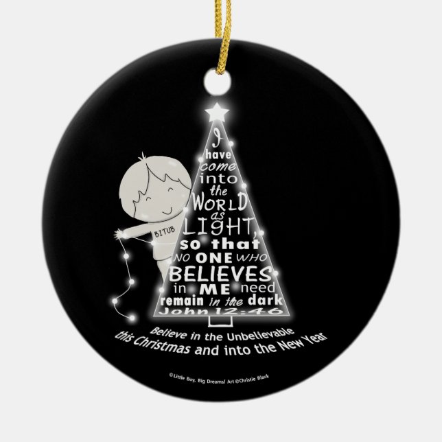 Das Licht des Baumes Keramik Ornament (Vorne)