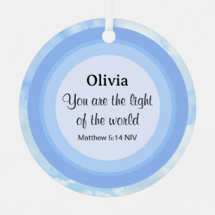 Das Licht des Namens des World Baby Blue Bible Ver Ornament Aus Metall