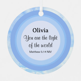 Das Licht des Namens des World Baby Blue Bible Ver Ornament Aus Metall
