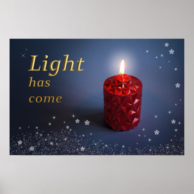Das Licht ist Christliches Plakatdesign Poster (Vorne)