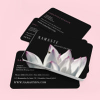 Das Licht | Pinkfarbene White Lotus Blume auf Schw