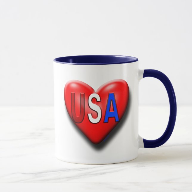 Das Liebe-Amerika-Herz Tasse (Rechts)