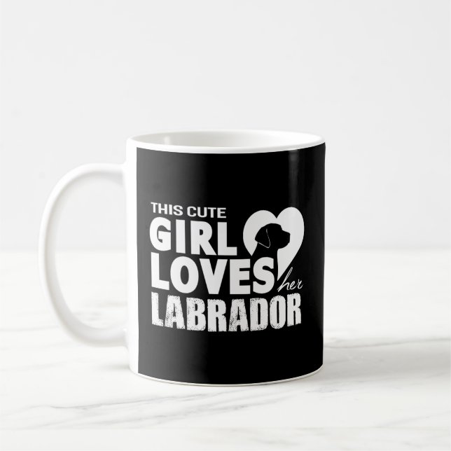 Das Liebe ihren Labrador Hund Kaffeetasse (Links)