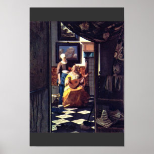 Das Liebe-Schreiben von Johannes Vermeer Poster
