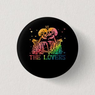 Das Lieblings-Tarot Rainbow-Skelett Gay Lesbian LG Button