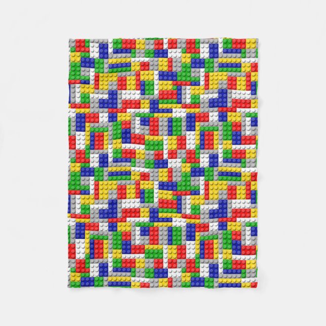 Das Lieblingsspielzeug des Gebäude-Block-Jungen Fleecedecke (Vorderseite)