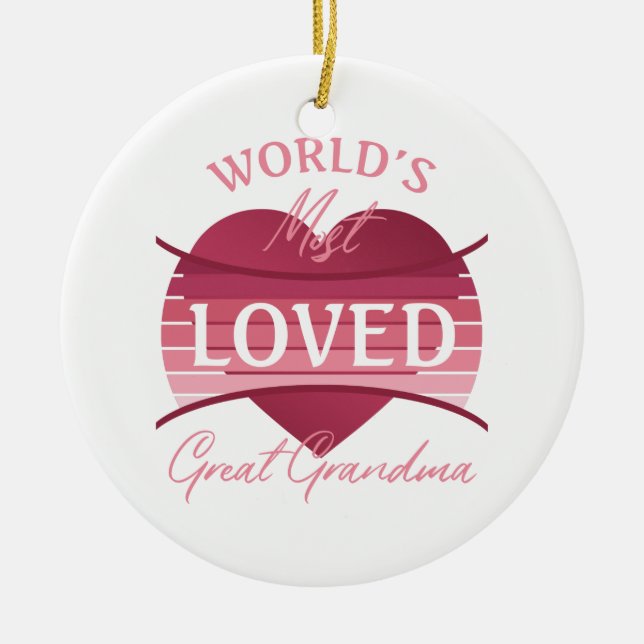 Das liebste Großma der Welt Keramik Ornament (Vorne)