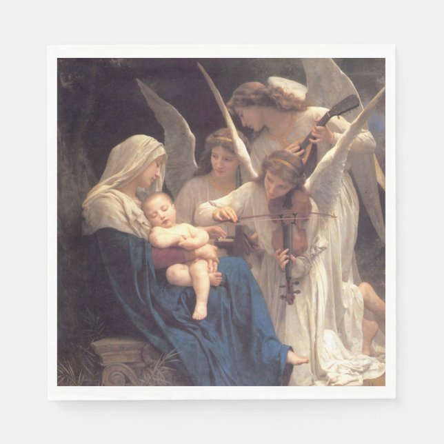 Das Lied der Engel (Vintage Kunst) Serviette (Vorderseite)