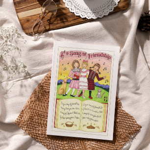 Das Lied der Freundschaft Inspiration Postkarte