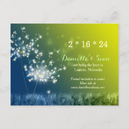 Das Lied der Lüster Hochzeit Save the Date Ankündigungspostkarte