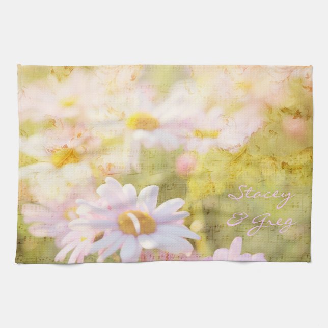 Das Lied des Frühlinges reizend erblassen - rosa Küchentuch (Horizontal)