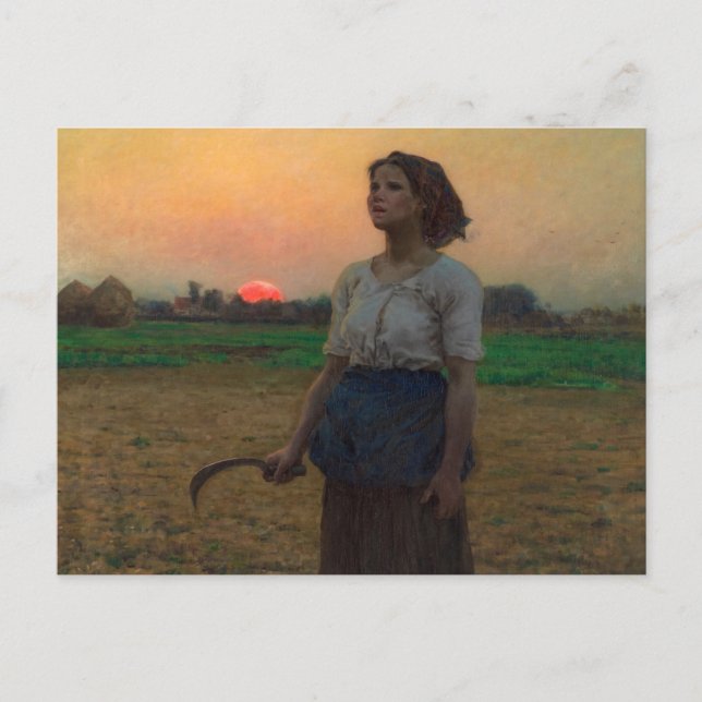 Das Lied des Larks von Jules Adolphe Breton Postkarte (Vorderseite)