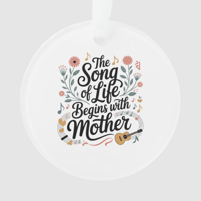 Das Lied des Lebens beginnt mit der Mutter Ornament (Vorderseite)