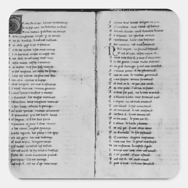 Das Lied von Roland Quadratischer Aufkleber (Vorderseite)