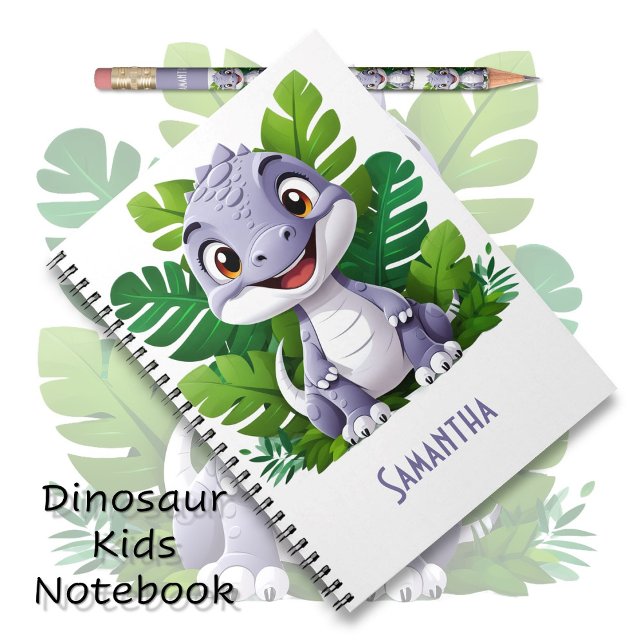Das Lila Dinosaurier-Adventure-Notebook für Kinder Notizblock (Von Creator hochgeladen)