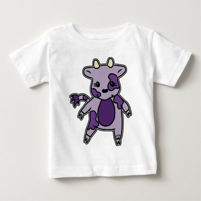 Das lila MOO Baby T-shirt (Vorderseite)