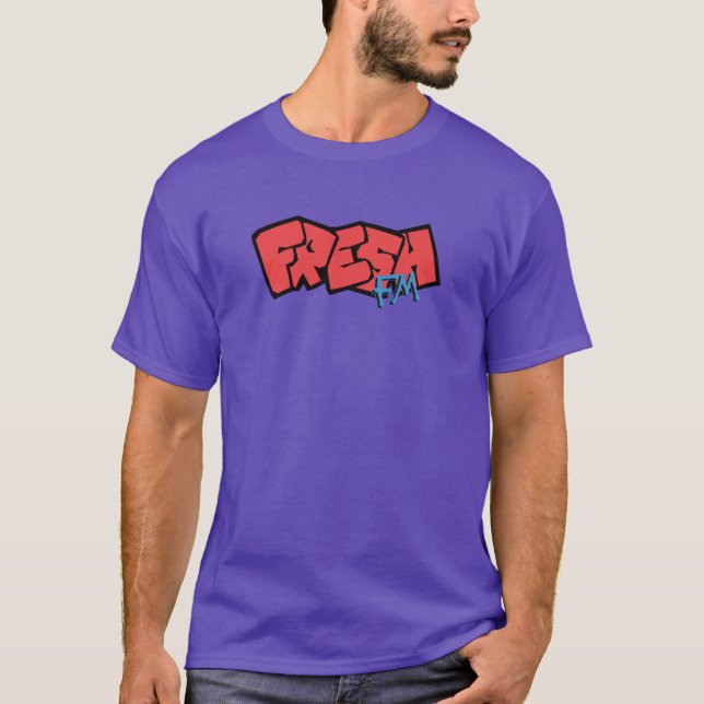 Das lila T-Shirt der Männer Fresh105 (Vorderseite)