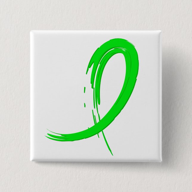 Das Limone grüne Band A4 Lyme Krankheit Button (Vorderseite)