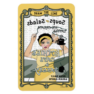 Das Line_C_4x6 Kühlschrank Magnet gezeichnet