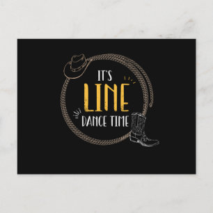 Das Line Dance Time Line Dance Postkarte