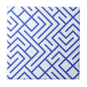 Das lined Labyrinth Type Blue Muster Fliese