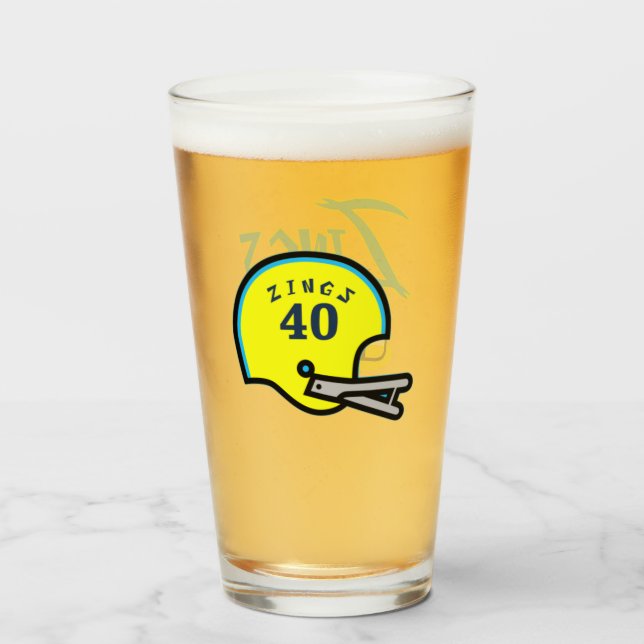 Das Liter-Glas der Zings-w/Helmet FF Glas (Vorne (Gefüllt))
