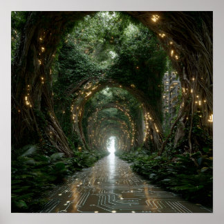 Das Living Network - Solarpunk-Poster Poster