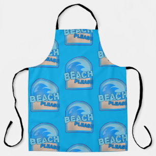 Das Logo "Beach Bitte Fun Wves" für Sommerspass Schürze