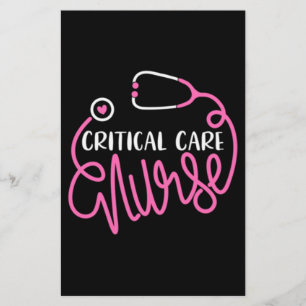 Das Logo "Critical Care Nurse" für kritische Pfle Briefpapier