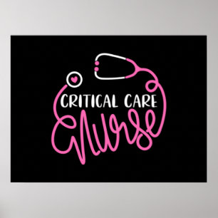 Das Logo "Critical Care Nurse" für kritische Pfleg Poster