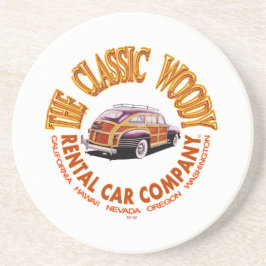 Das Logo der "Classic Woody Rental Car Company" Ve Getränkeuntersetzer