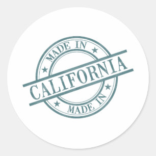 Das Logo der kalifornischen Green Round-Rubber-Bri Runder Aufkleber
