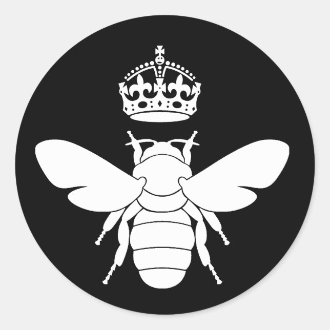 Das Logo der weißen Königin Bee... Sind Sie eine K Runder Aufkleber (Vorderseite)