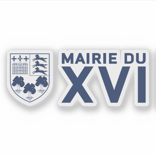 Das Logo des 16. Pariser Arrondissements Aufkleber (Vorderseite)