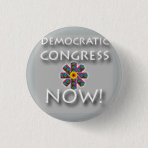Das Logo des Demokratischen Kongresses jetzt Party Button