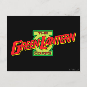 Das Logo des grünen Laternenkorps Postkarte