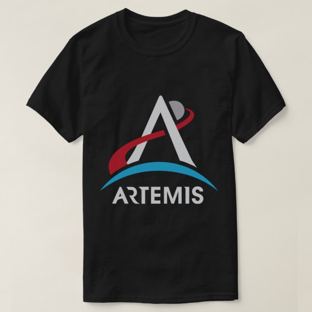 Das Logo des NASA Artemis-Programms LT Wir gehen w T-Shirt (Design vorne)