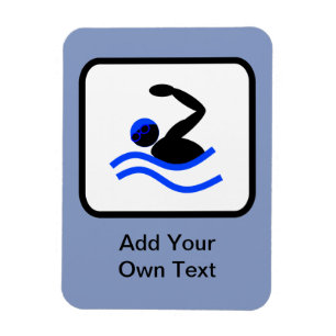 Das Logo des Schwimmers ist individuell anpassbar Magnet