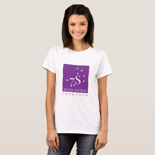 Das Logo-Front sieben Schwester-zusammen Frauen T-Shirt (Vorne ganz)
