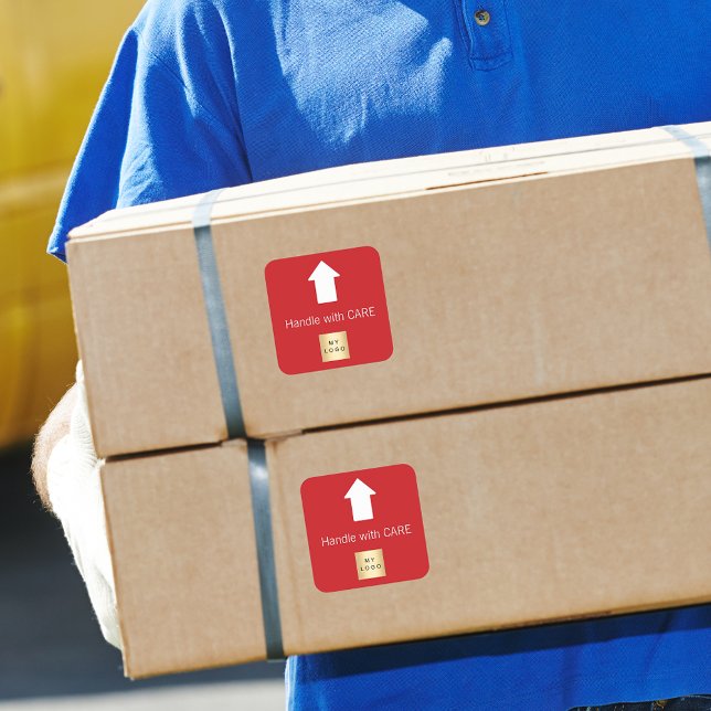 Das Logo für die Seite nach oben, rote, weiße Pfei Quadratischer Aufkleber (Von Creator hochgeladen)