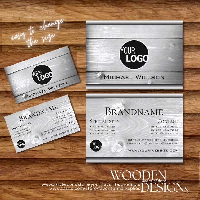 Das Logo "Natural Wood Grain White Woods" ist mode Visitenkarte (Von Creator hochgeladen)