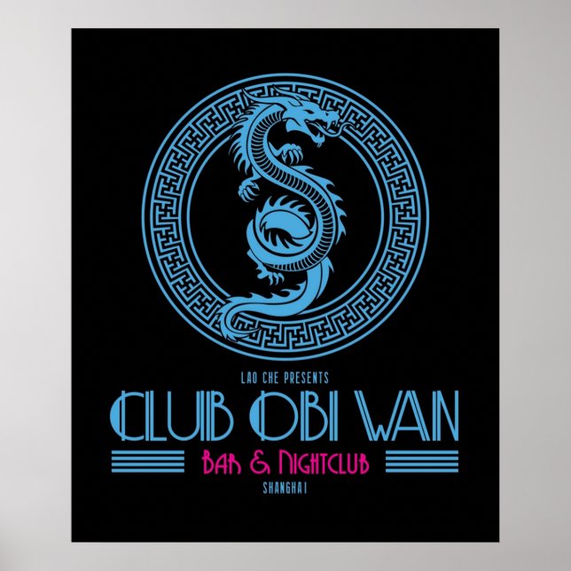 Das Logo von Club Obi Wan wird vom Tempel der Kata Poster (Vorne)