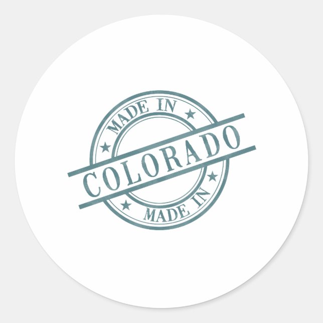 Das Logo wurde in der Briefmarke "Colorado Green R Runder Aufkleber (Vorderseite)