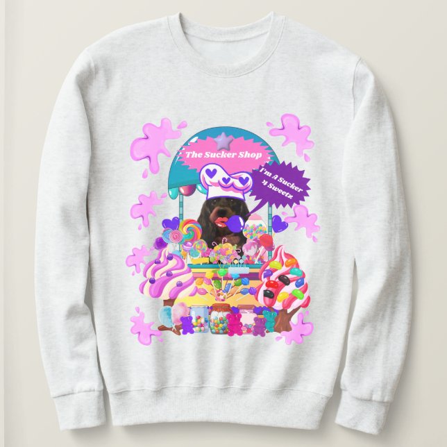 Das Lollipop & Candy Shop Ladys Sweatshirt (Design vorne)