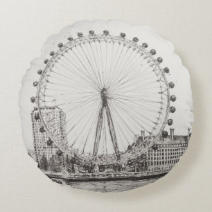 Das London-Auge 30/10/2006 Rundes Kissen