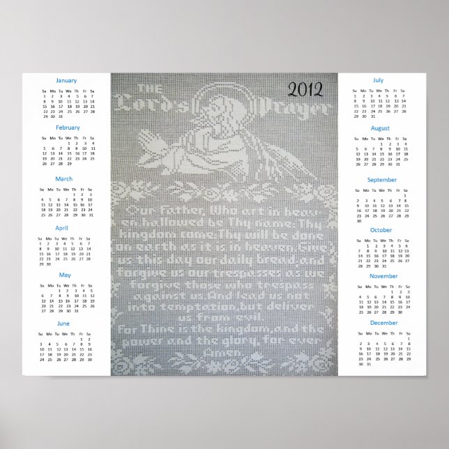 Das Lord's Prayer 2012 Calendar Poster (Vorne)